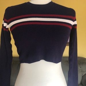Long sleeve crop sweater